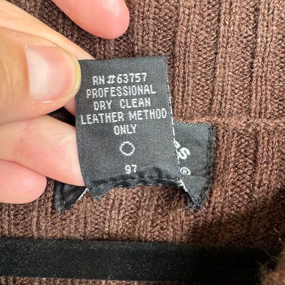 Designers Studio Women's Brown Suede & Knit‎ Vest XL Full Zip Casual - Picture 8 of 13